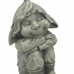 Dekorativ Nisse Hugo - Høyde 24 Cm, Grå