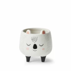 Minipotte Dyr - Ø8,5 Cm, Hvit