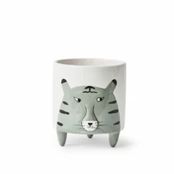 Potte Tiger - Ø11 Cm, Grønn