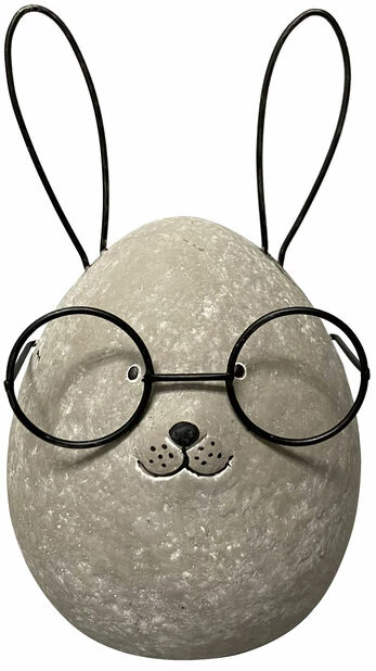 Påskepynt Påskehare - Høyde 15 Cm, Grå 3 Påskepynt Påskehare - Høyde 15 Cm, Grå