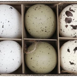 Påskepynt Egg Til å Henge I Ris - Høyde 5 Cm, Flerfarget