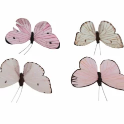 Påskepynt Sommerfugler Med Clips - 4 Pk, Flere Farger