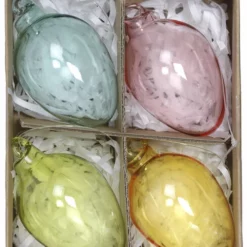 Påskepynt Egg - 4 Pk, Flerfarget