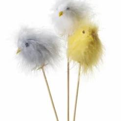 Kylling På Pinne 3 Ass - Høyde 25 Cm, Flere Farger