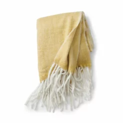 Pledd Andes - Høyde 160 Cm, Gul