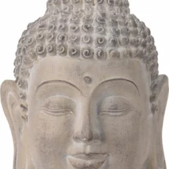 Skulptur Buddha - Høyde 46 Cm, Offwhite