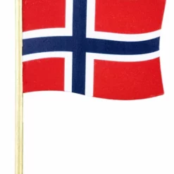 Blomsterpinne Norsk Flagg - Høyde 30 Cm, Flerfarget