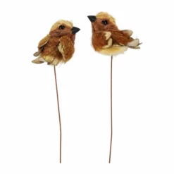 Påskepynt Blomsterpinne Fugl Birdie - Høyde 27 Cm, Offwhite