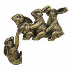 Påskepynt Hagedekorasjon Kaniner - Lengde 30 Cm, Kobber