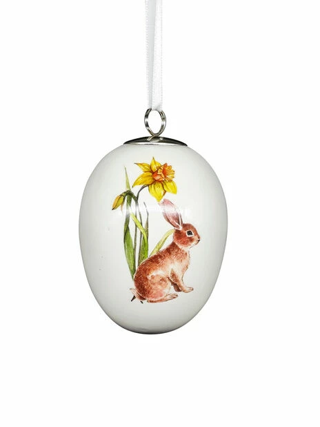 Påskepynt Porselensegg Påskehare - Høyde 8 Cm, Hvit 3 Påskepynt Porselensegg Påskehare - Høyde 8 Cm, Hvit