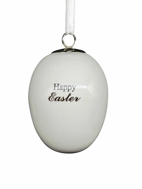 Påskepynt Porselensegg Påskehare - Høyde 8 Cm, Hvit 4 Påskepynt Porselensegg Påskehare - Høyde 8 Cm, Hvit - Bilde 2