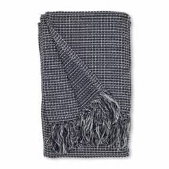 Bomullspledd Emy - Lengde 180 Cm, Blå