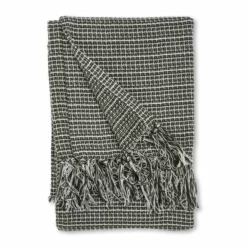 Bomullspledd Emy - Lengde 180 Cm, Grønn