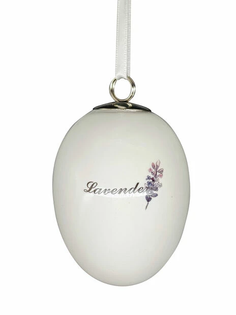 Påskepynt Porselensegg Lavender - Høyde 8 Cm, Hvit 4 Påskepynt Porselensegg Lavender - Høyde 8 Cm, Hvit - Bilde 2