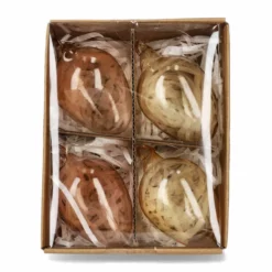 Påskepynt Glassegg Makoto - 4 Pk, Flerfarget