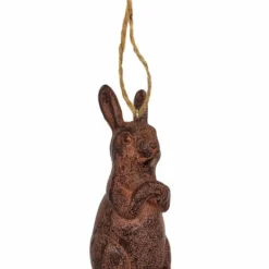 Påskepynt Kanin Med Oppheng - Høyde 10.5 Cm, Brun