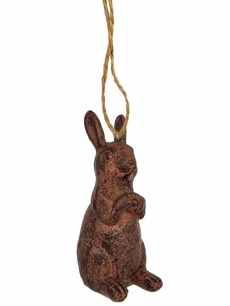 Påskepynt Kanin Med Oppheng - Høyde 10.5 Cm, Brun 3 Påskepynt Kanin Med Oppheng - Høyde 10.5 Cm, Brun