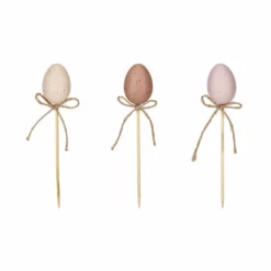 Påskepynt Blomsterpinne Egg - Høyde 15 Cm, Flere Farger