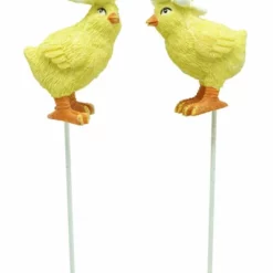 Påskepynt Blomsterpinne Kylling - Høyde 26 Cm, Flere Farger