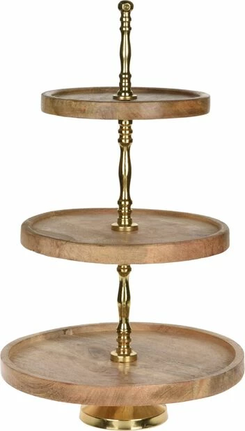 Etasjefat Lamia - Høyde 50 Cm, Tre 3 Etasjefat Lamia - Høyde 50 Cm, Tre