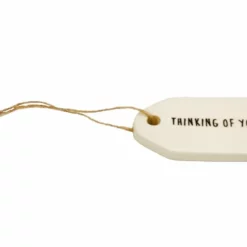 Gavelapp Av Keramikk Thinking Of You - Lengde 5,5 Cm, Hvit